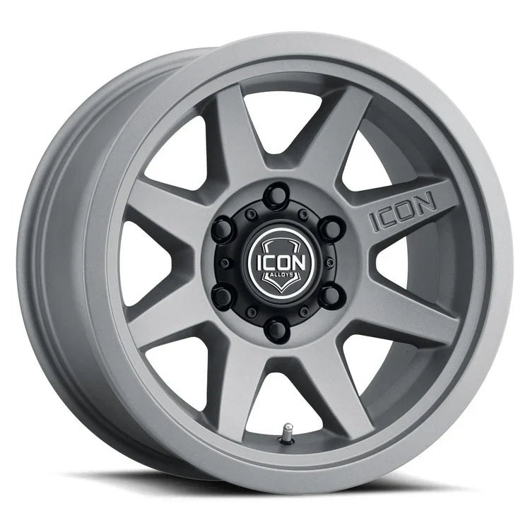17x8.5  Icon Alloys Rebound SLX Charcoal Wheel 6x5.5 Bolt Pattern 25mm Offset