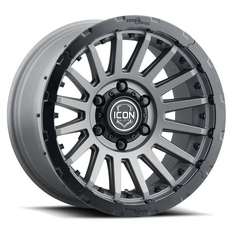 17x8.5 Icon Alloys Recon Pro Charcoal Wheel 6x5.5 Bolt Pattern 25mm Offset