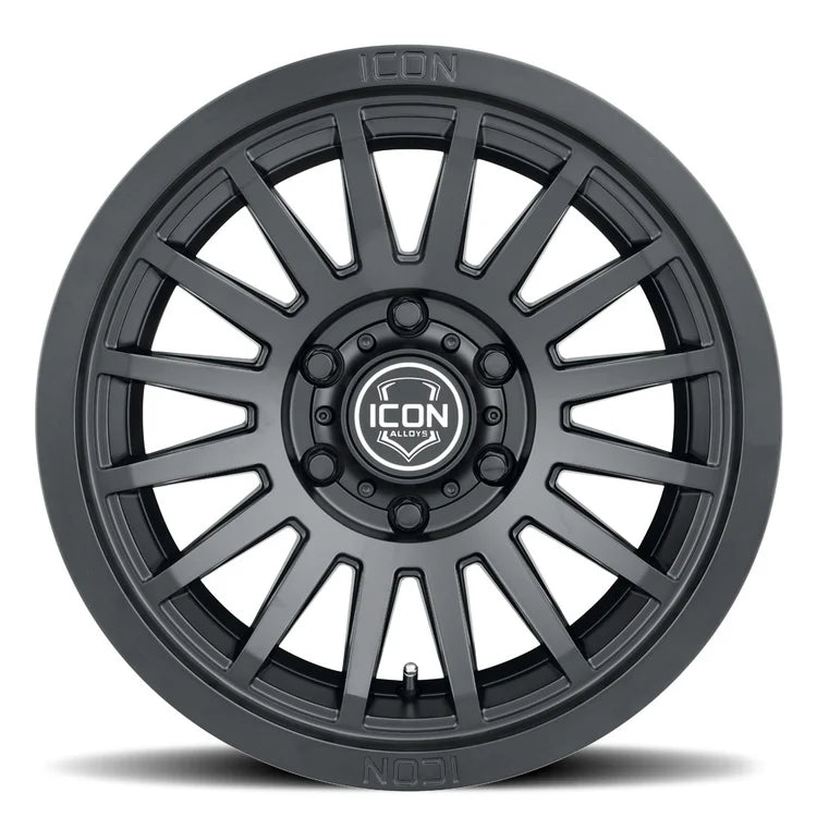 17x8.5 Icon Alloys Recon SLX Satin Black Wheel 6x5.5 Bolt Pattern 25mm Offset