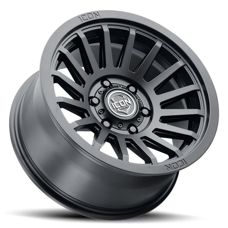 17x8.5 Icon Alloys Recon SLX Satin Black Wheel 6x5.5 Bolt Pattern 25mm Offset
