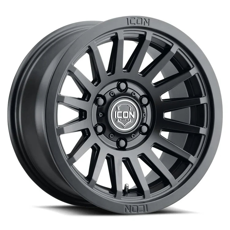 17x8.5 Icon Alloys Recon SLX Satin Black Wheel 6x5.5 Bolt Pattern 25mm Offset