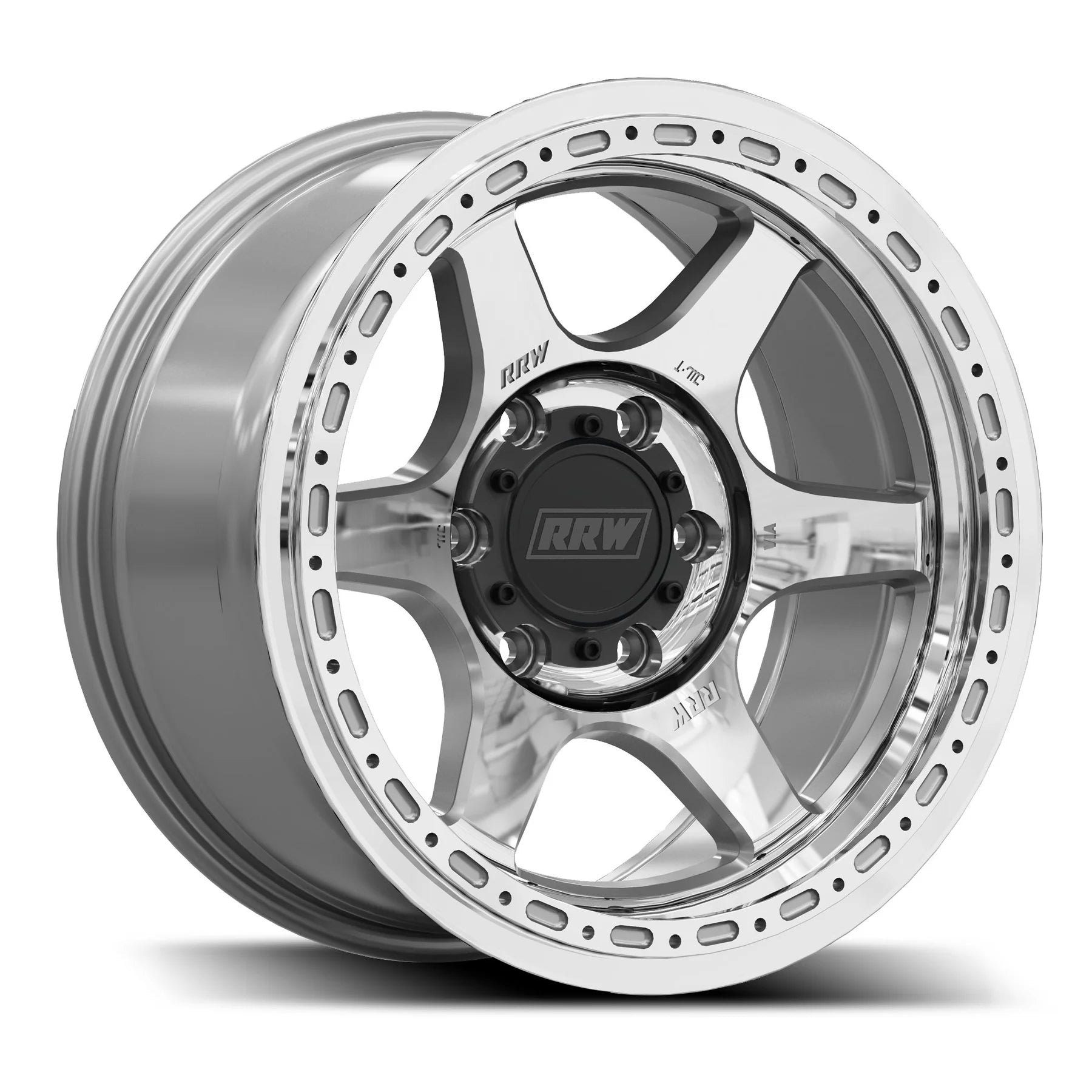 17x8.5 RRW RR2-H Flow Formed Hybrid Brushed Wheel 6x5.5 Bolt Pattern 0mm Offset