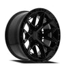 22x12 Arena A156 Spank Glossy Black Wheel 6x5.5 Bolt Pattern -44mm Offset