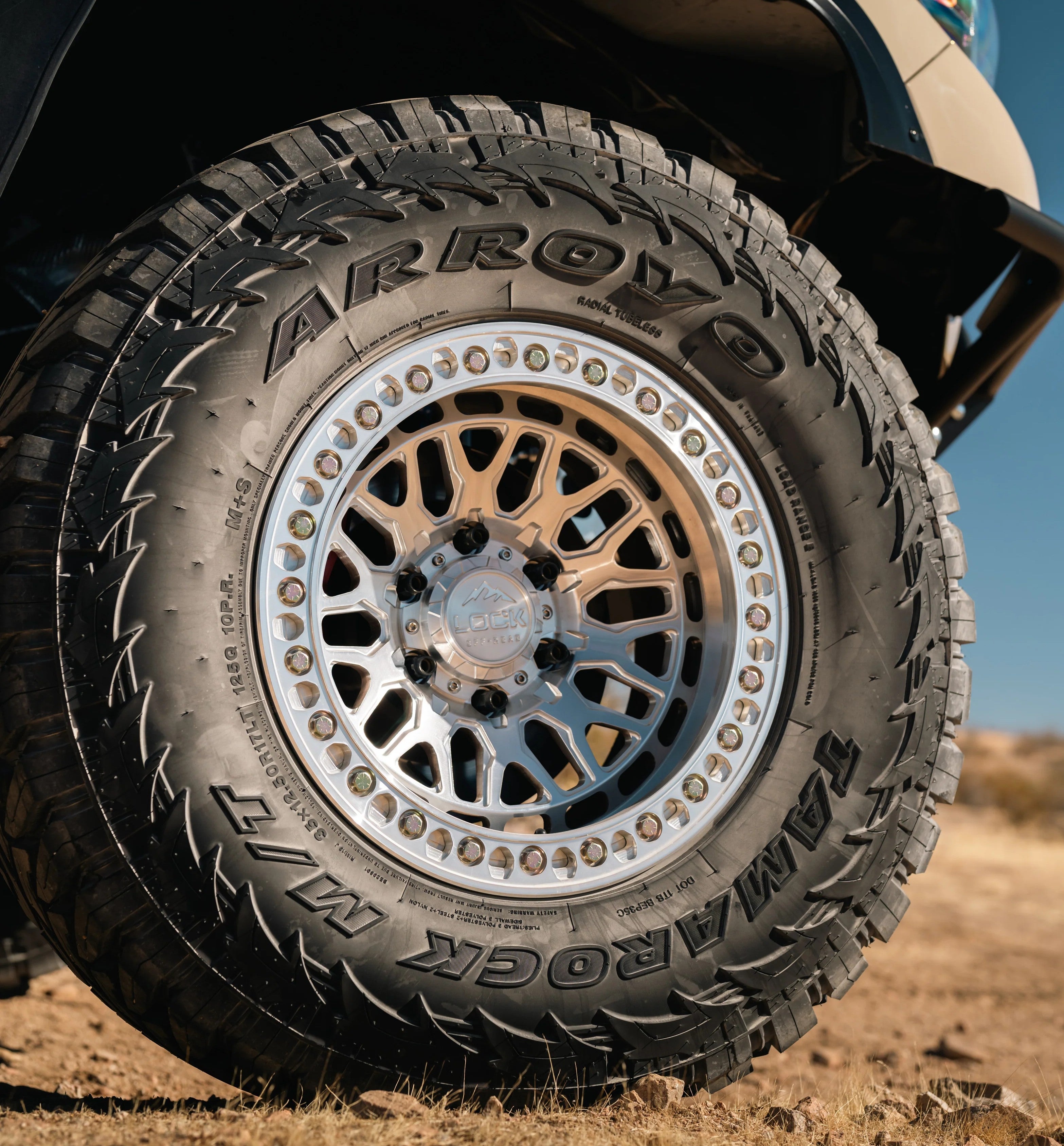 17x9 Lock Off-Road Invader Machined Forged Wheel 6x5.5 Bolt Pattern -38mm Offset