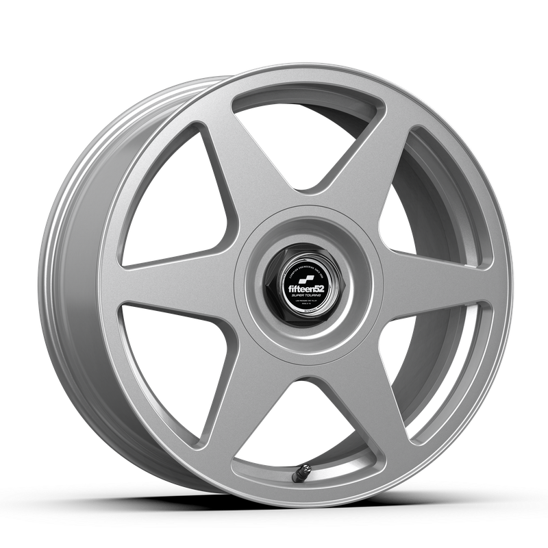 18x8.5 Fifteen 52 Tarmac Evo Gloss Silver Wheel 5x4.5 Bolt Pattern +35mm Offset