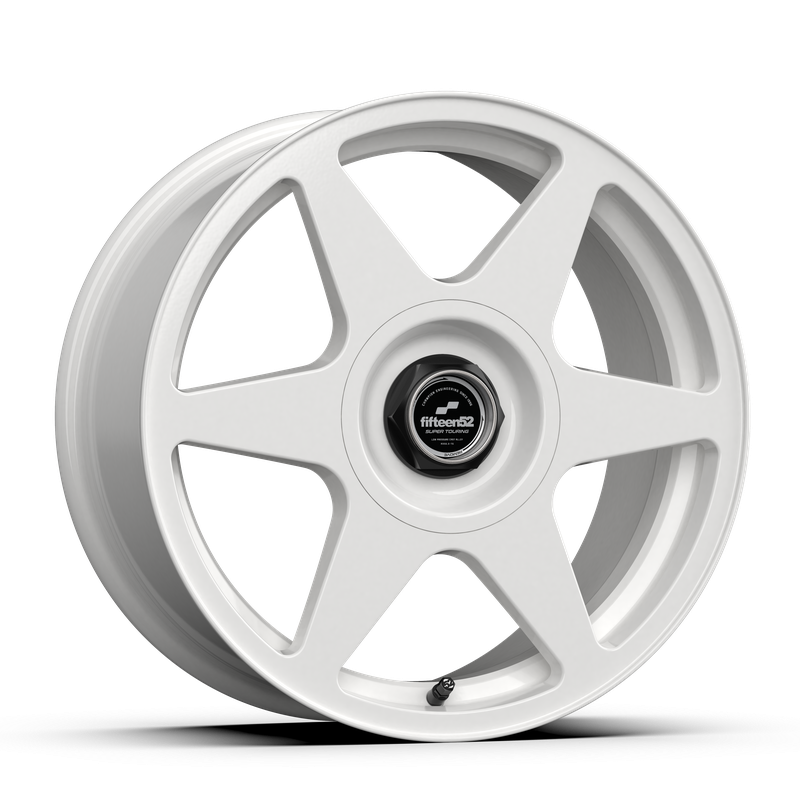 18x8.5 Fifteen 52 Tarmac Evo Gloss White Wheel 5x4.5 Bolt Pattern +35mm Offset