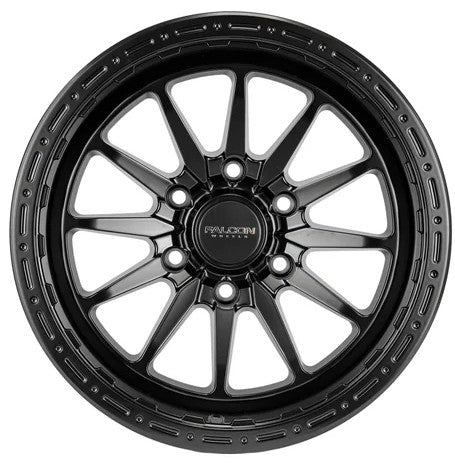 17x9 Falcon Wheels TC1 Excel Matte Black Wheel 6x5.5 Bolt Pattern -10mm Offset