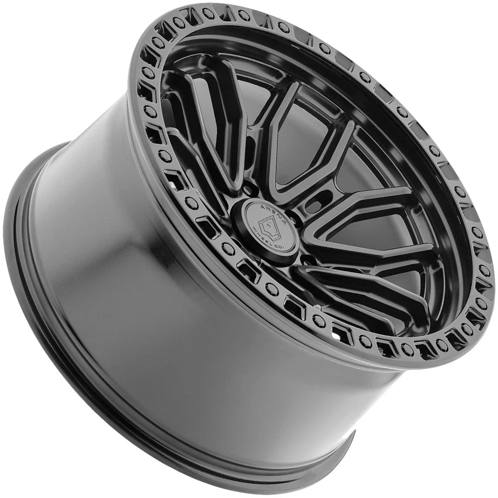 20x9 Arena A120 Terra Satin Black Black Lip Wheel 6x5.5 Bolt Pattern 0mm Offset