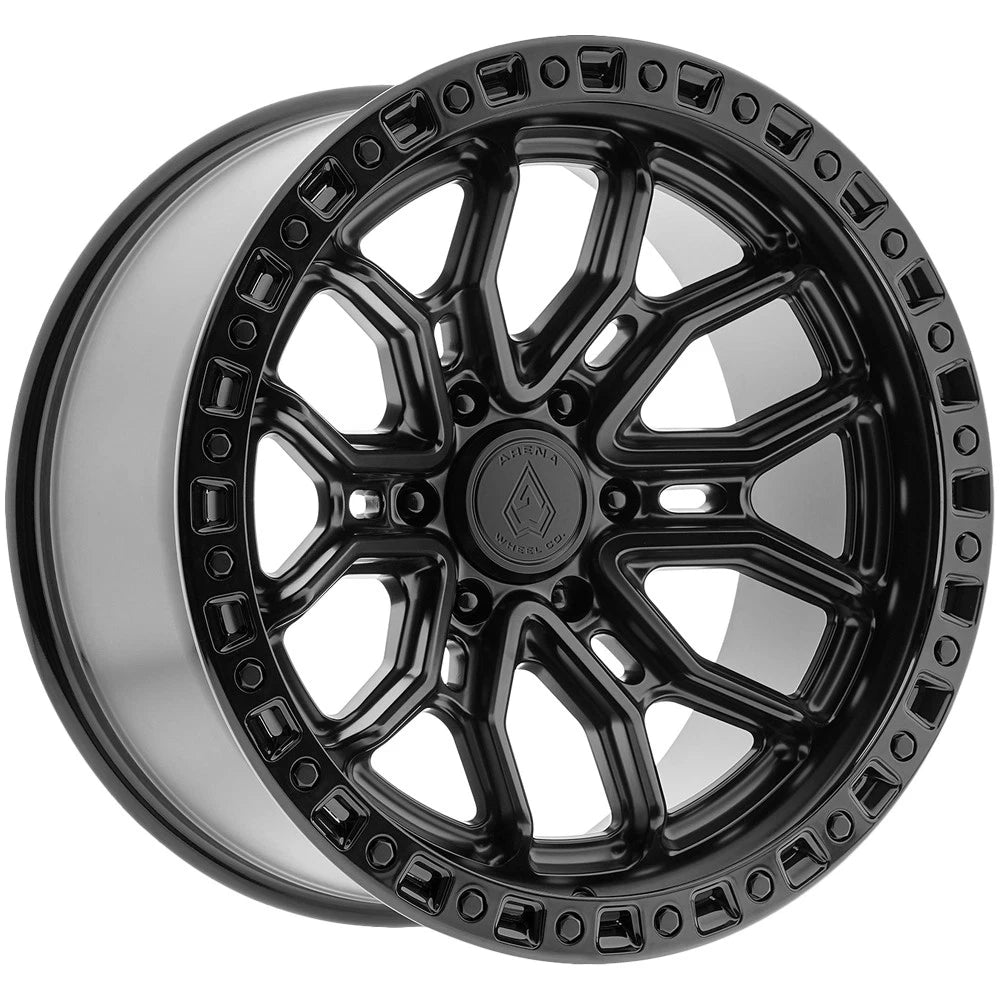 20x9 Arena A120 Terra Satin Black Black Lip Wheel 6x5.5 Bolt Pattern 0mm Offset