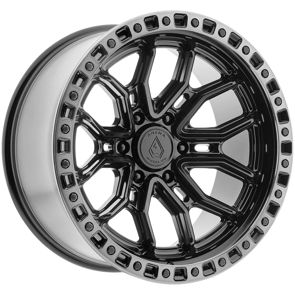 20x9 Arena A120 Terra Black Machined Ddt Lip Wheel 6x5.5 Bolt Pattern 0mm Offset