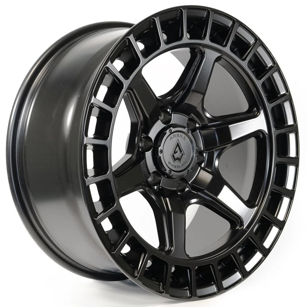 20x9 Arena A107 Torque Satin Black Wheel 6x5.5 Bolt Pattern 1mm Offset