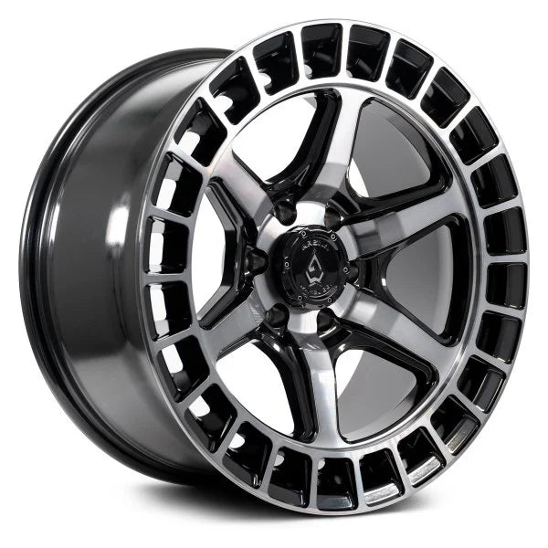 20x9 Arena A107 Torque Gloss Blk Machine DDT Wheel 6x5.5 Bolt Pattern 1mm Offset