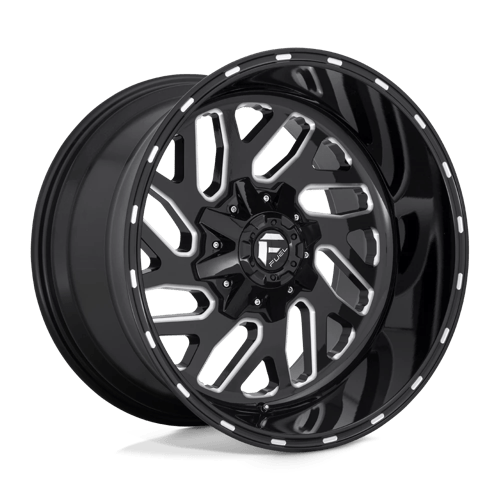 22x12 fuel off road d581 triton gloss black milled wheel 5x4.5 bolt pattern 43mm offset