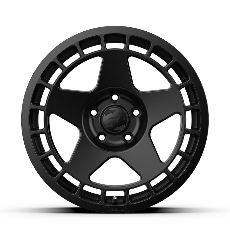 18x8.5 Fifteen 52 Turbomac Satin Black Wheel 5x4.5 Bolt Pattern +30mm Offset