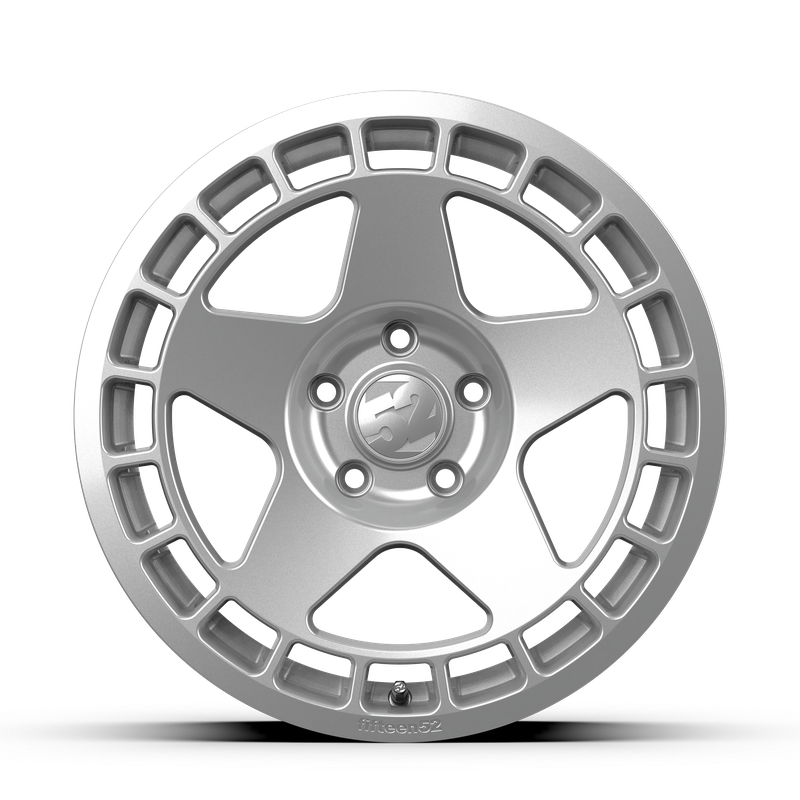 18x8.5 Fifteen 52 Turbomac Gloss Silver Wheel 5x4.5 Bolt Pattern +30mm Offset