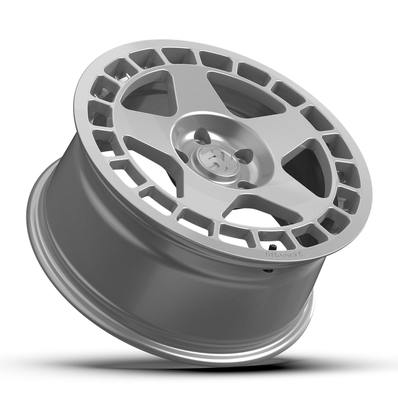 18x8.5 Fifteen 52 Turbomac Gloss Silver Wheel 5x4.5 Bolt Pattern +30mm Offset