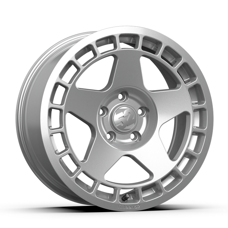18x8.5 Fifteen 52 Turbomac Gloss Silver Wheel 5x4.5 Bolt Pattern +30mm Offset