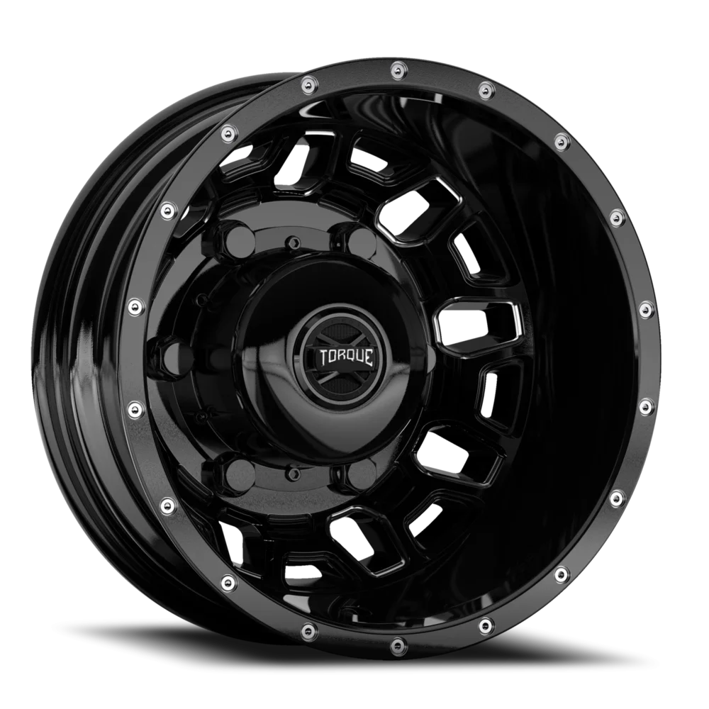 16x6 Torque Wheels Rush TW514C Satin Black Wheel 8x6.5 Bolt Pattern -130mm Offset
