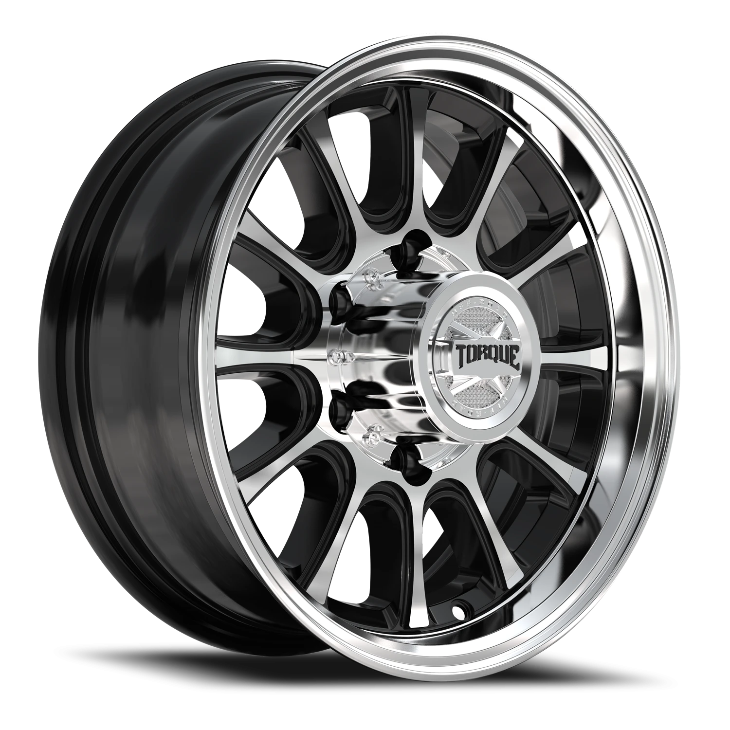 15x6 torque wheels transporter tw752c gloss black machined wheel 6x5 5 bolt pattern 0 offset