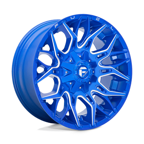 20x9 fuel off road d770 twitch anodized blue milled wheel 6x5.5 bolt pattern 1mm offset