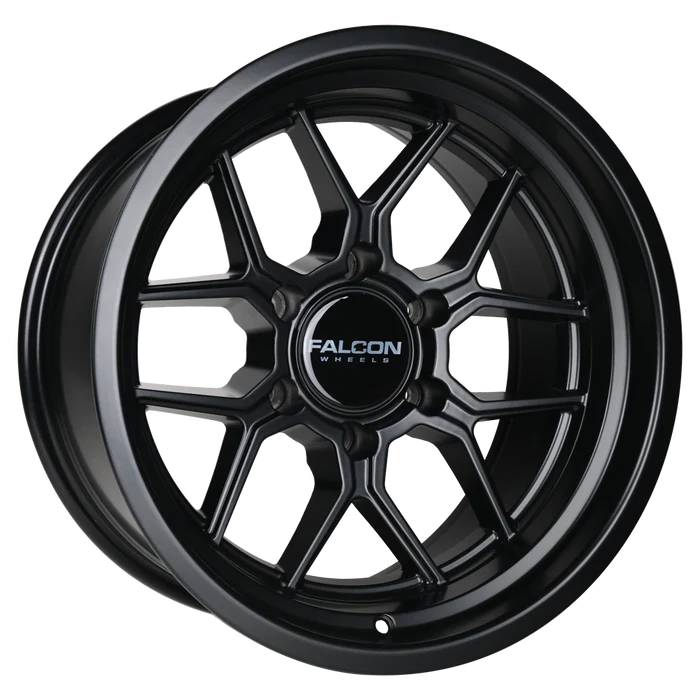 17x9 Falcon Wheels TX1 Apollo Matte Black Wheel 6x5.5 Bolt Pattern -38mm Offset