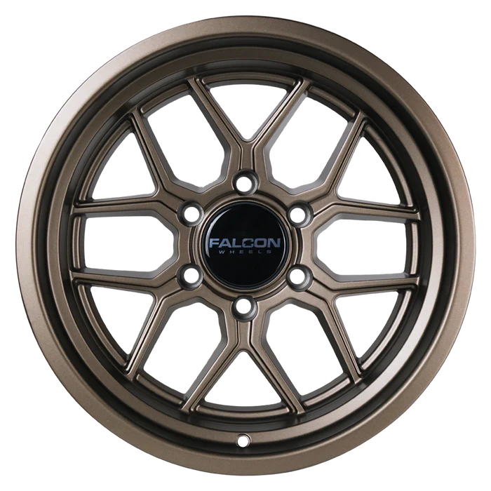 17x9 Falcon Wheels TX1 Apollo Full Matte Bronze Wheel 6x5.5 Bolt Pattern -25mm Offset