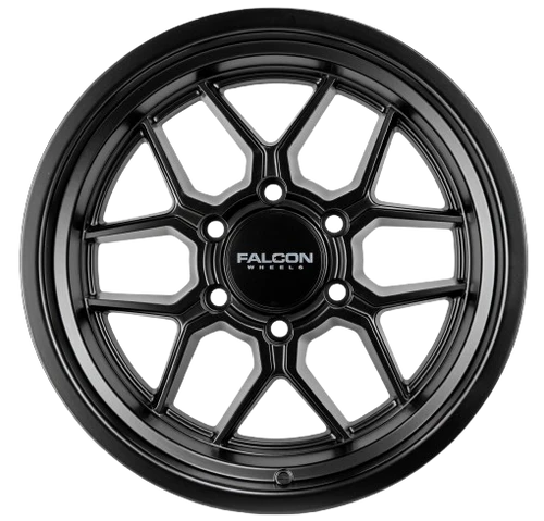 17x9 Falcon Wheels TX1 Apollo Full Matte Gunmetal Wheel 6x5.5 Bolt Pattern -12mm Offset