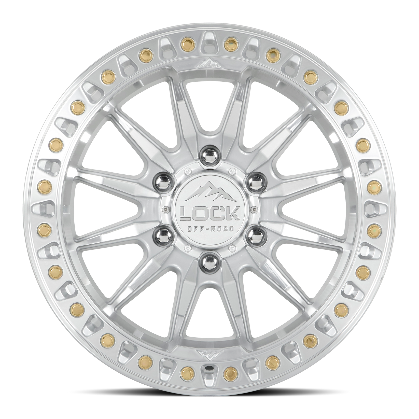17x9 lock off-road trail machined clear coat wheel 6x5.5 bolt pattern 12mm offset