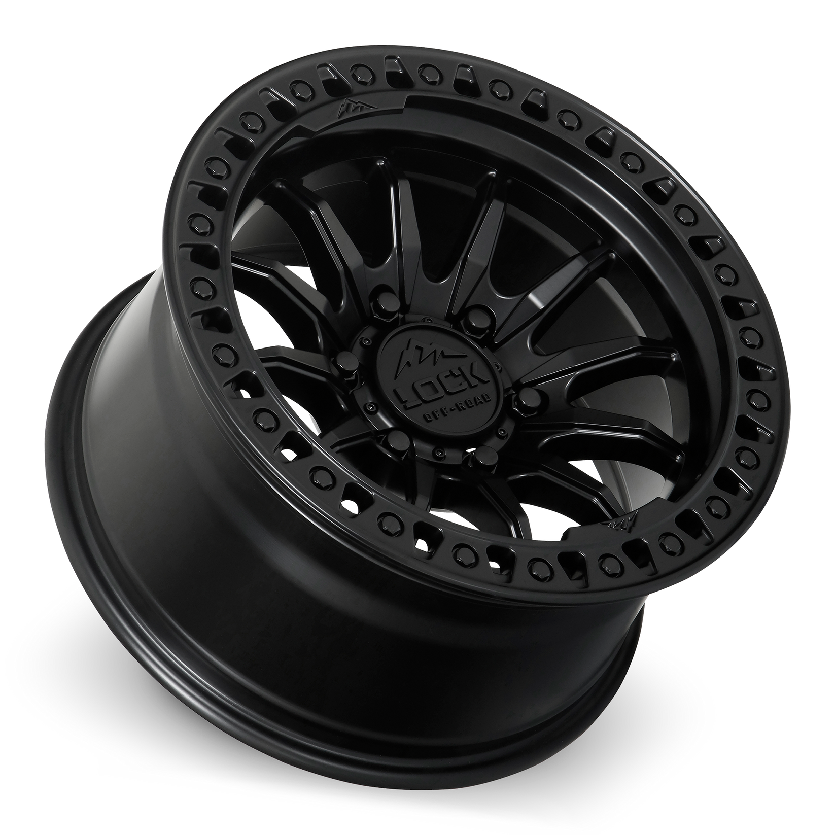 20x9 lock off-road trail matte black w matte black ring wheel 6x5.5 bolt pattern 20mm offset