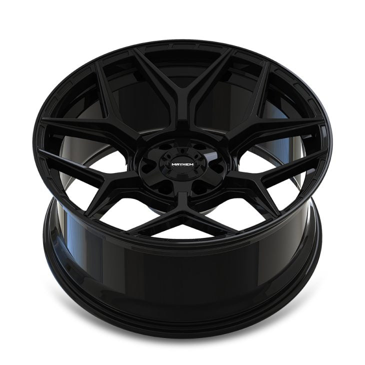22x10 Mayhem Vanquish Gloss Black Wheel 6x5.5 Bolt Pattern -19mm Offset