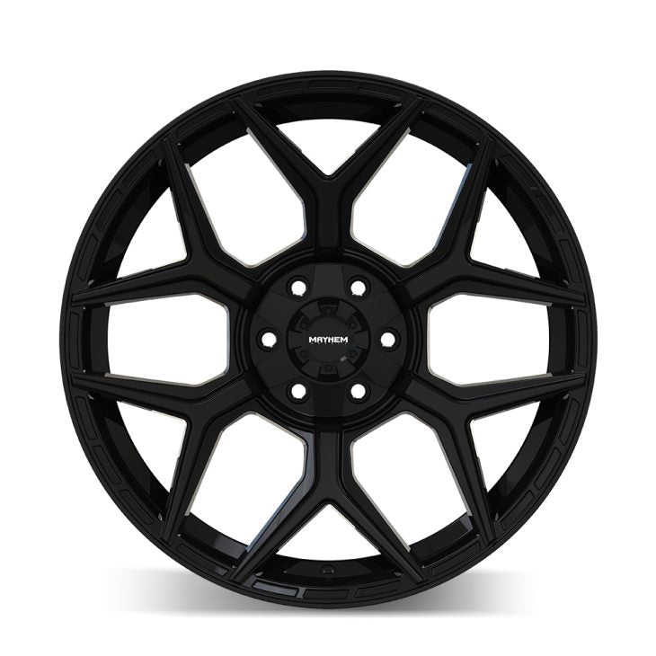 22x10 Mayhem Vanquish Gloss Black Wheel 6x5.5 Bolt Pattern -19mm Offset