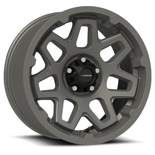 18x9 Vision 416 Se7en Satin Grey Wheel 5x4.5 Bolt Pattern 18mm Offset