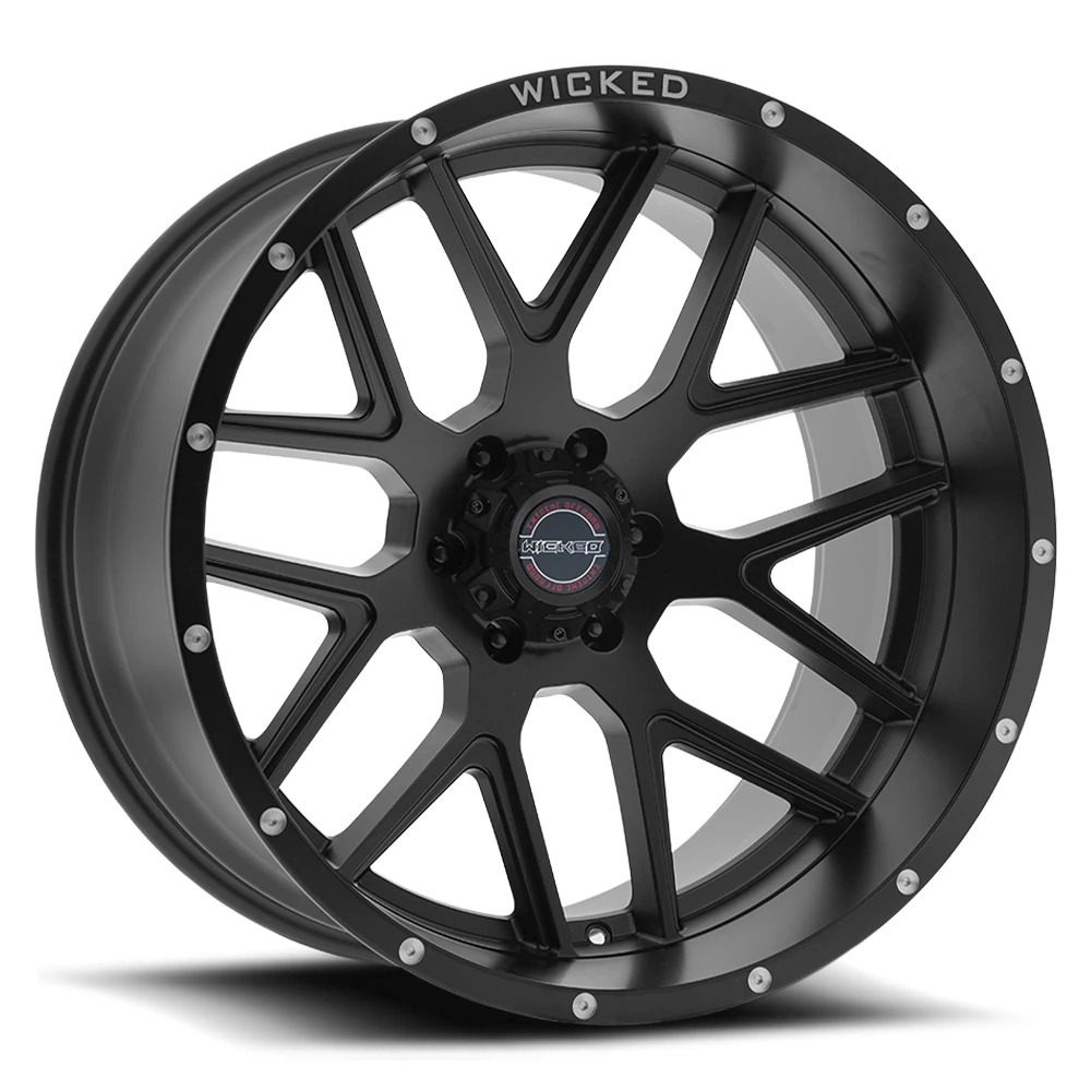 20x10 Wicked Off-Road W903 Satin Black Wheel 6x5.5 Bolt Pattern -24mm Offset