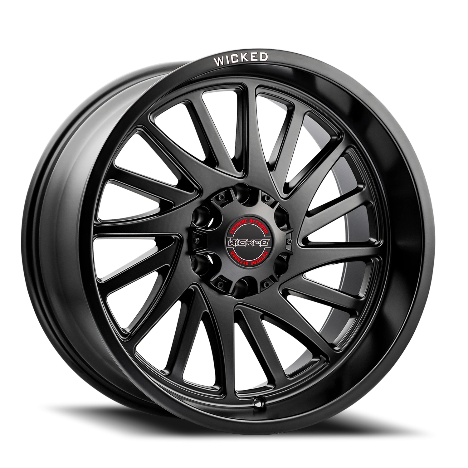 22x10 Wicked Off-Road W936 Satin Black Wheel 6x5.5 Bolt Pattern -19mm Offset