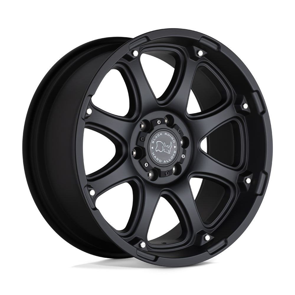 18x9 Black Rhino GLA Glamis Matte Black Wheel 6x5.5 Bolt Pattern  12 Offset