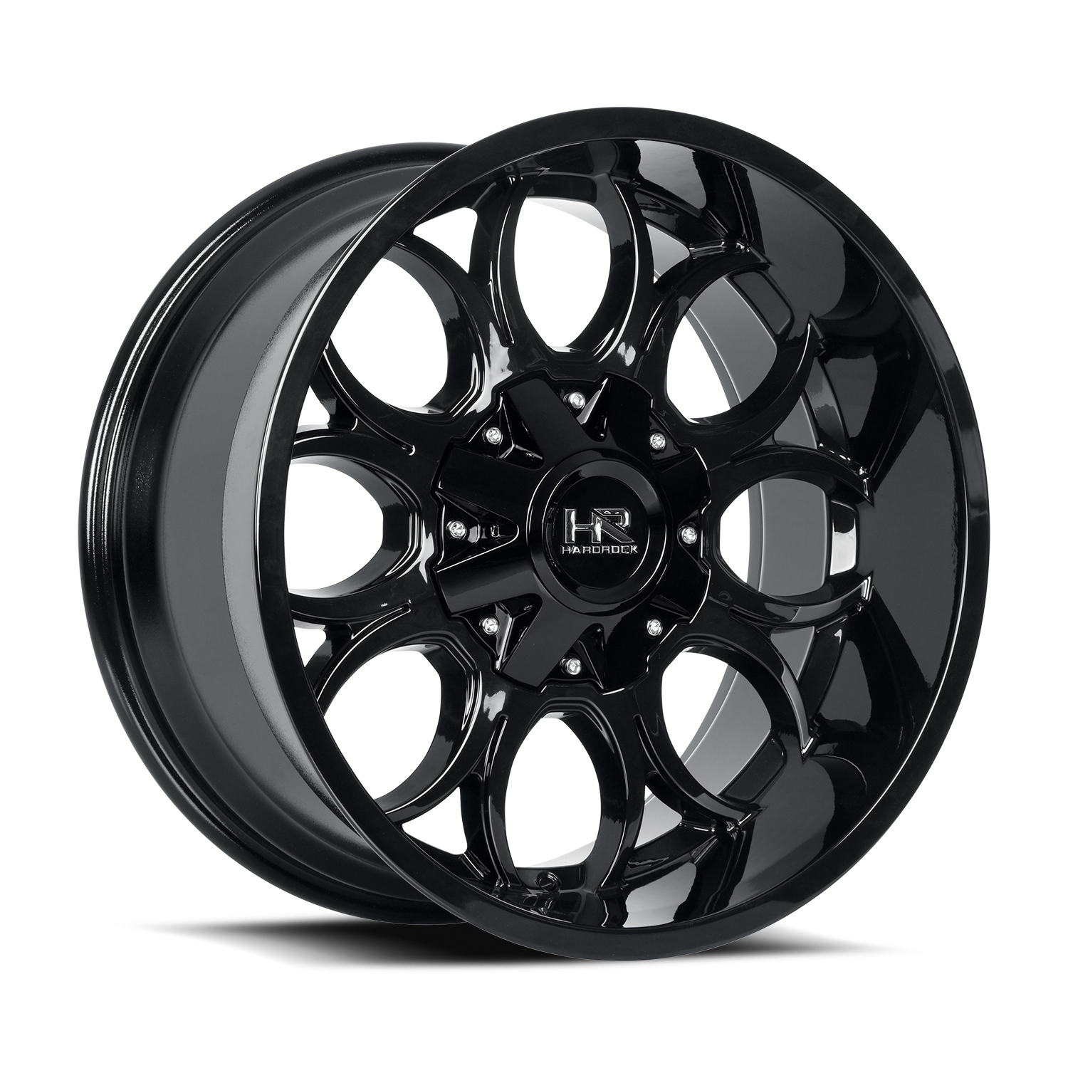 20x9 Hardrock H713 Horseshoe Gloss Black Wheel 6x5.5 Bolt Pattern 20mm Offset