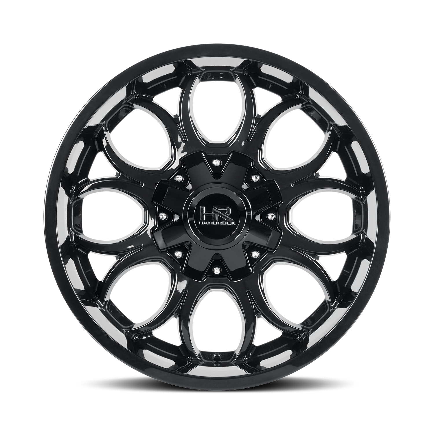 20x9 Hardrock H713 Horseshoe Gloss Black Wheel 6x5.5 Bolt Pattern 0mm Offset