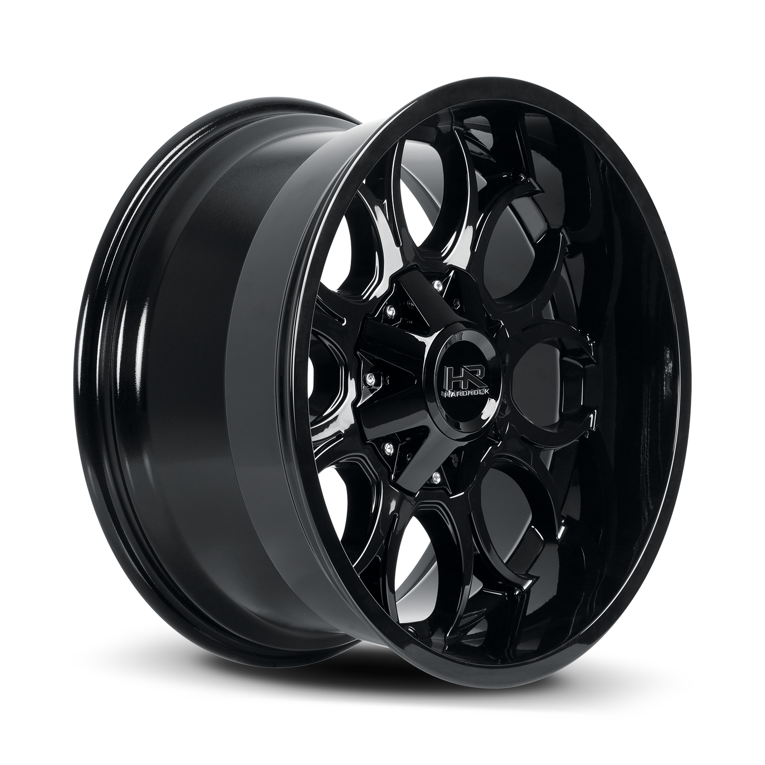 20x9 Hardrock H713 Horseshoe Gloss Black Wheel 6x5.5 Bolt Pattern 0mm Offset