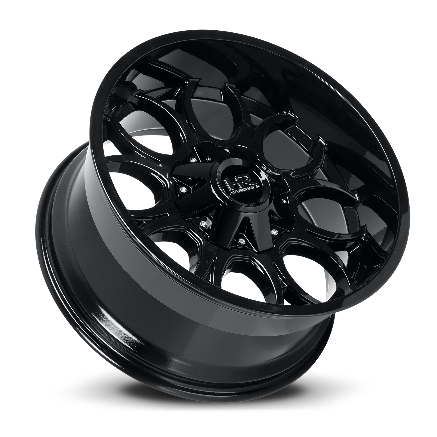 20x9 Hardrock H713 Horseshoe Gloss Black Wheel 6x5.5 Bolt Pattern 20mm Offset