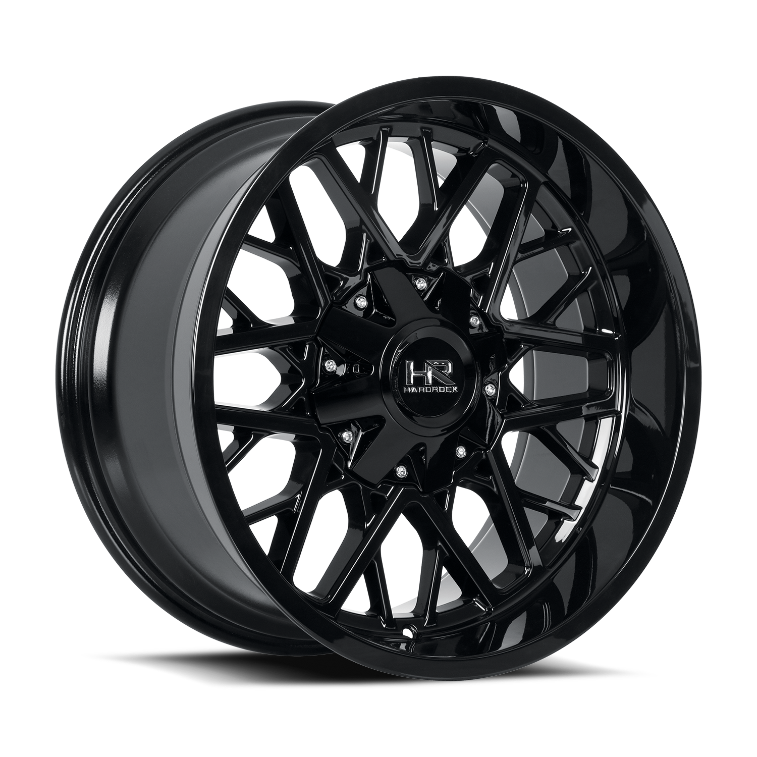 22x10 Hardrock H714 Bomber Blk Milled Wheel 6x5.5 Bolt Pattern -25mm Offset