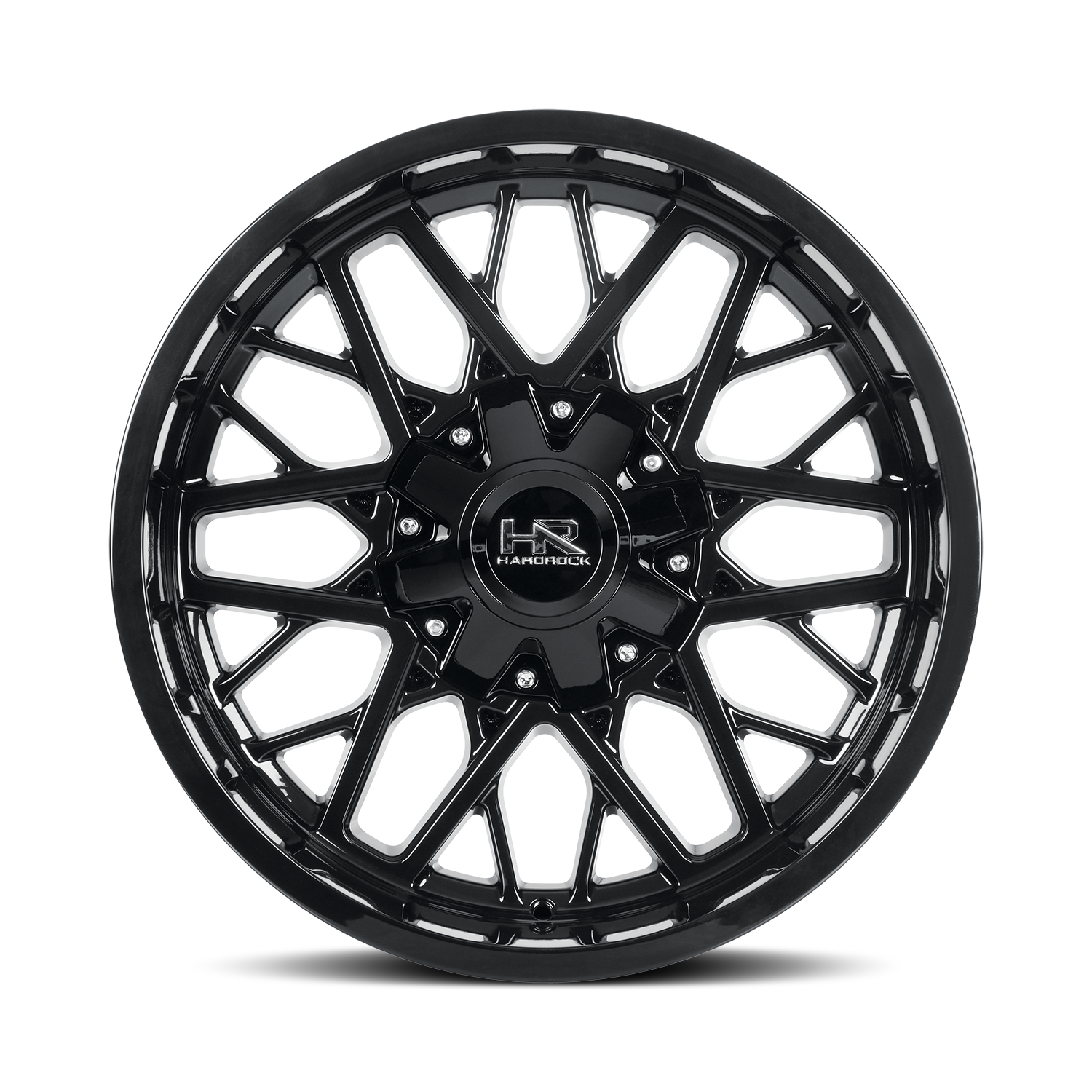 20x9 Hardrock H714 Bomber Gloss Black Wheel 6x5.5 Bolt Pattern 0mm Offset