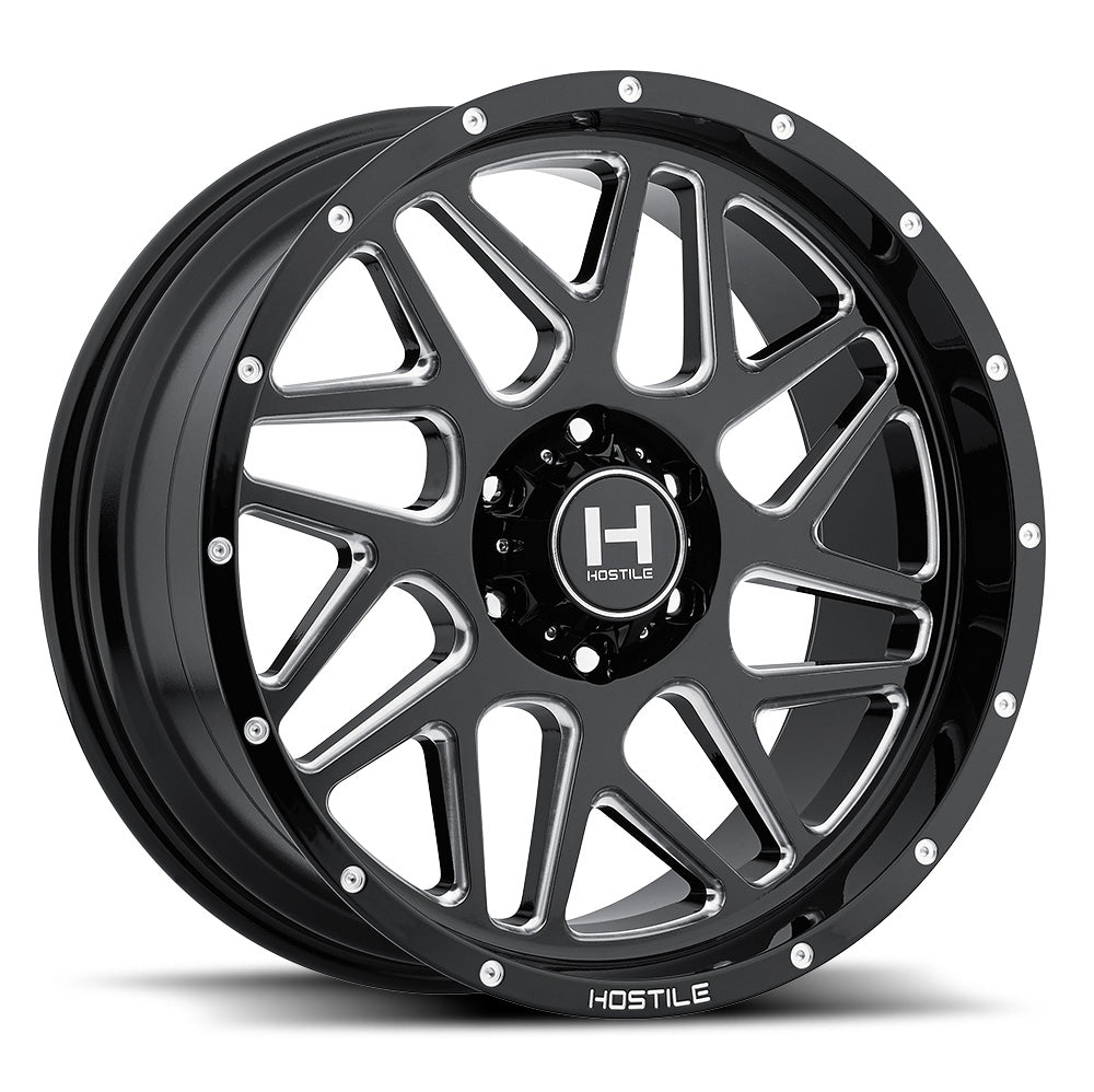 20x12 hostile wheels h108 sprocket blade cut wheel 6x5.5 bolt pattern 44mm offset