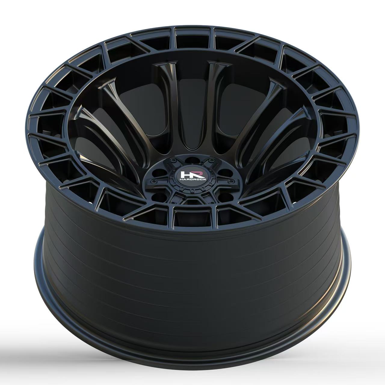 17x9 Hardrock H111 H111 Satin Black Wheel 6x5.5 Bolt Pattern -12mm Offset