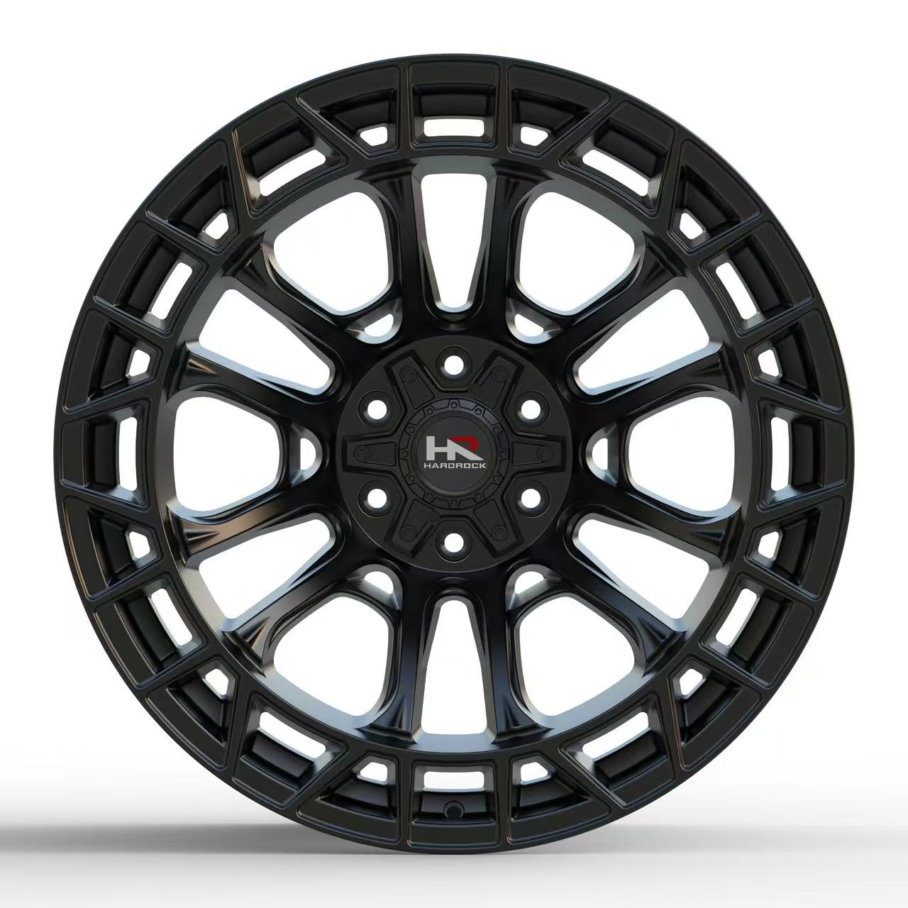 20x10 Hardrock H111 H111 Satin Black Wheel 6x5.5 Bolt Pattern -19mm Offset