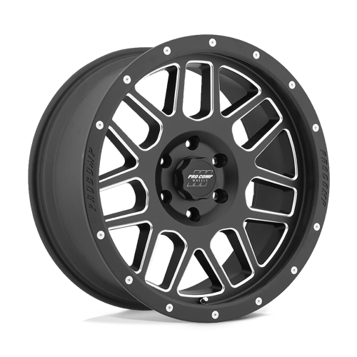 18x9 pro comp alloys pa40 vertigo satin black milled wheel 6x5.5 bolt pattern 0mm offset