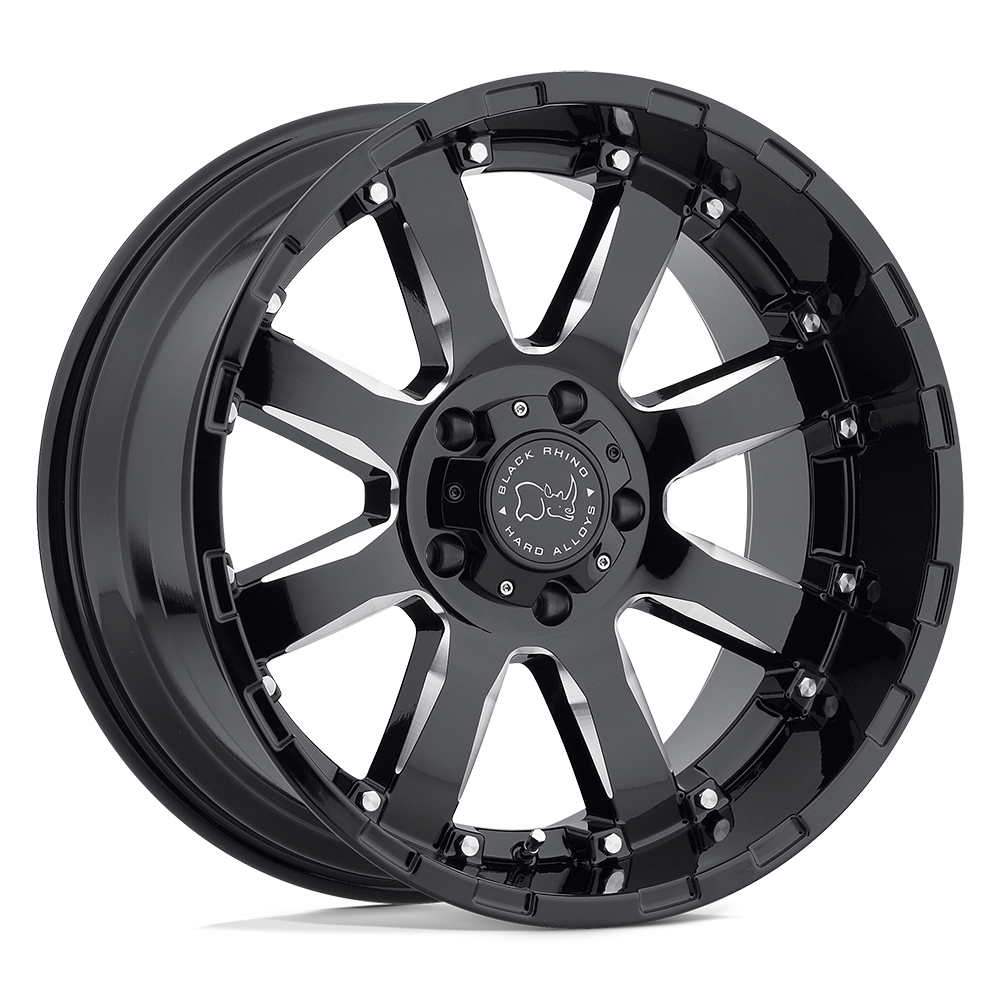 17x9 Black Rhino SRA Sierra Black Milled Wheel 6x5.5 Bolt Pattern  12 Offset