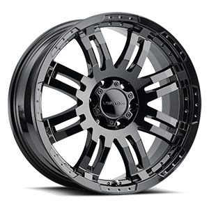 17x8.5 Vision 375 Warrior Gloss Black Wheel 6x5.5 Bolt Pattern 25mm Offset