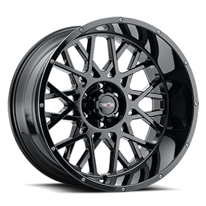 20x9 Vision 412 Rocker Gloss Black Wheel 6x5.5 Bolt Pattern 10mm Offset