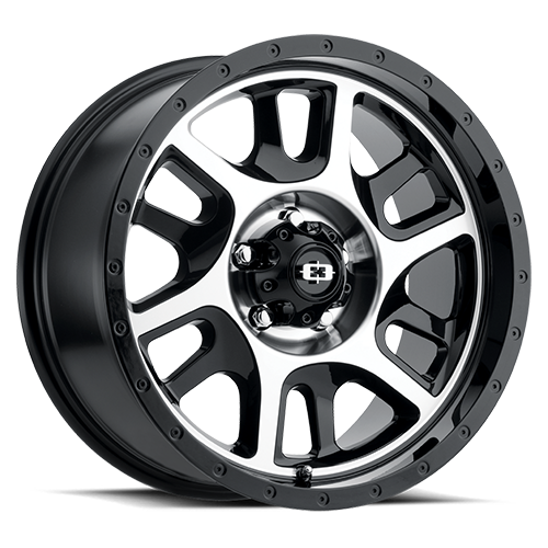 18x9 Vision 419 Split Gloss Black Machined Face Wheel 5x4.5 Bolt Pattern 18mm Offset
