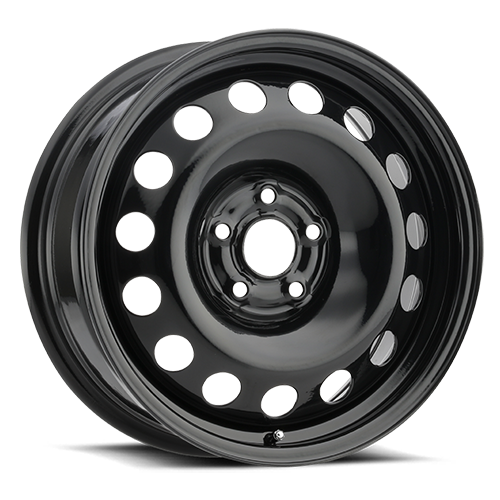 16x6.5 Vision SW60 Mod Snow Black Wheel 5x4.5 Bolt Pattern 39mm Offset